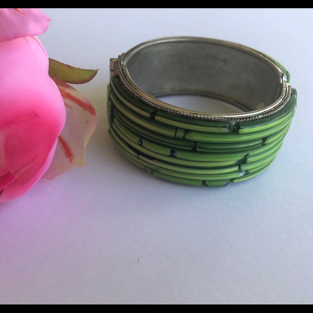 Green bangle bracelet